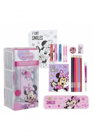 Set de Papetărie Minnie Mouse 25 Dalys Rožinė