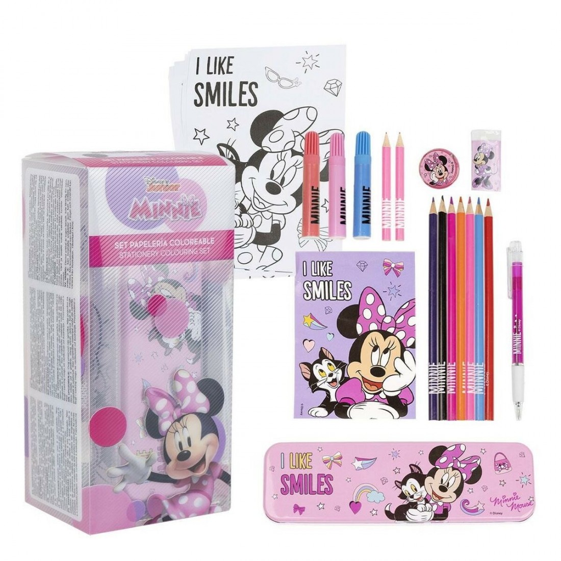 Set de Papetărie Minnie Mouse 25 Dalys Rožinė