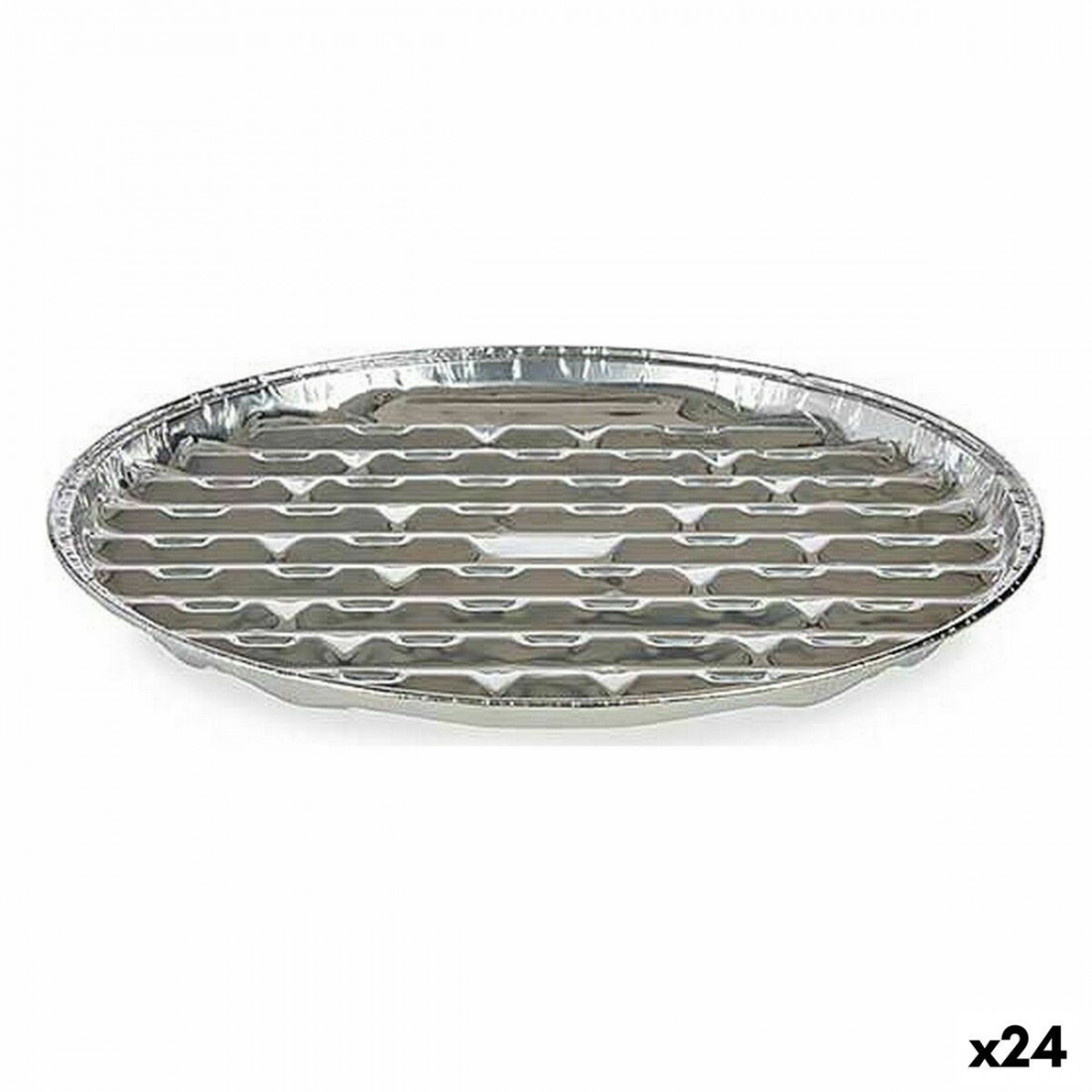 Virtuvės indų rinkinys Vienkartiniai Pizza Aliuminis 32 x 3 x 32 cm (24 vnt.)