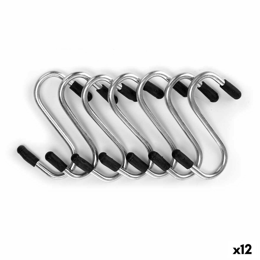 Kabliukas pakabinti Rinkinys Sidabras Metalinis 4,7 cm (12 vnt.)