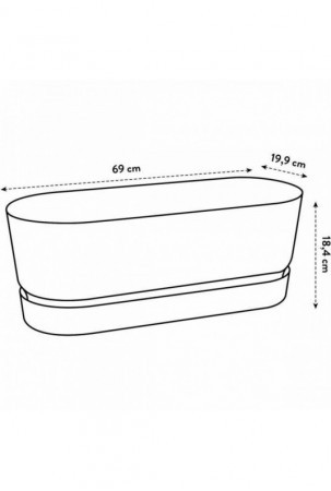 Sodinukas Elho  Balta 70 cm Plastmasinis