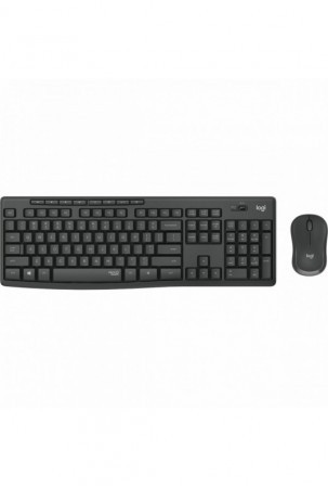 Klaviatūra ir belaidė pelė Logitech MK295 Prancūzų Juoda Pilka AZERTY