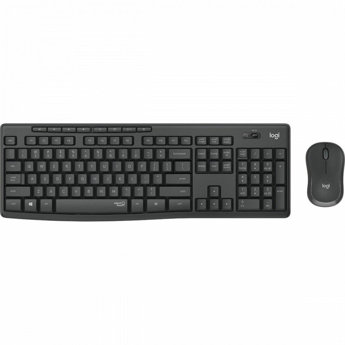 Klaviatūra ir belaidė pelė Logitech MK295 Prancūzų Juoda Pilka AZERTY