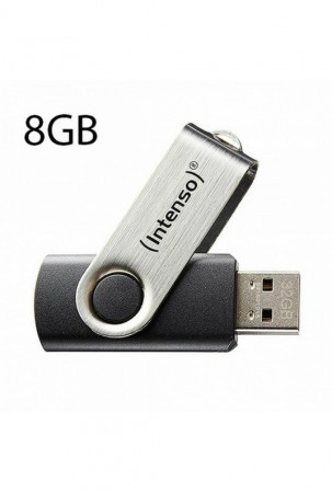 USB atmintukas INTENSO 3503460 8 GB Juoda Juoda/Sidabras 8 GB