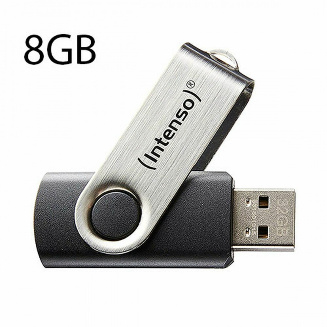 USB atmintukas INTENSO 3503460 8 GB Juoda Juoda/Sidabras 8 GB