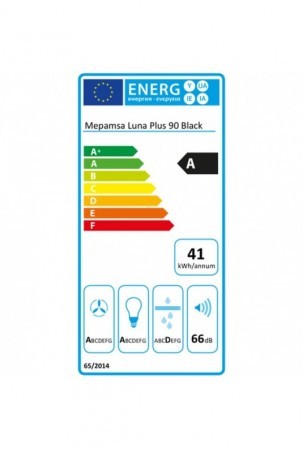 Įprastas gaubtas Mepamsa LUNA PLUS 90 NE 90 cm Juoda