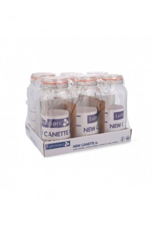 Stiklinis indas Quid New Canette Skaidrus stiklas 2 L (Pack 6x)