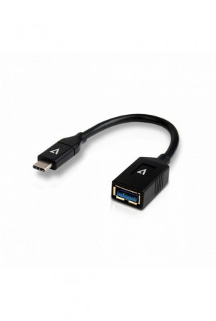 USB A - USB C kabelis V7 V7U3C-BLK-1E Juoda