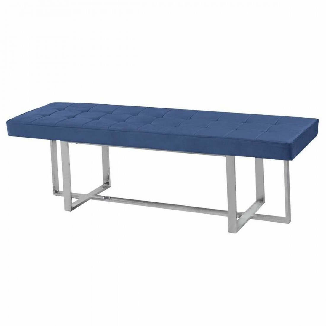 Taburetė DKD Home Decor  Mėlyna Poliesteris Plienas (150 x 45 x 45 cm)