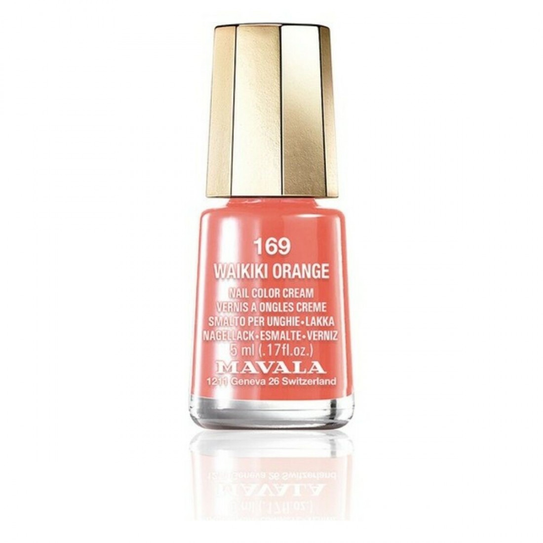 Nagų lakas Nail Color Cream Mavala 169-waikiki orange (5 ml)