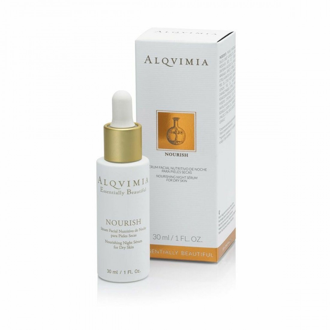 Atkuriamasis naktinis serumas Nourish Alqvimia (30 ml)