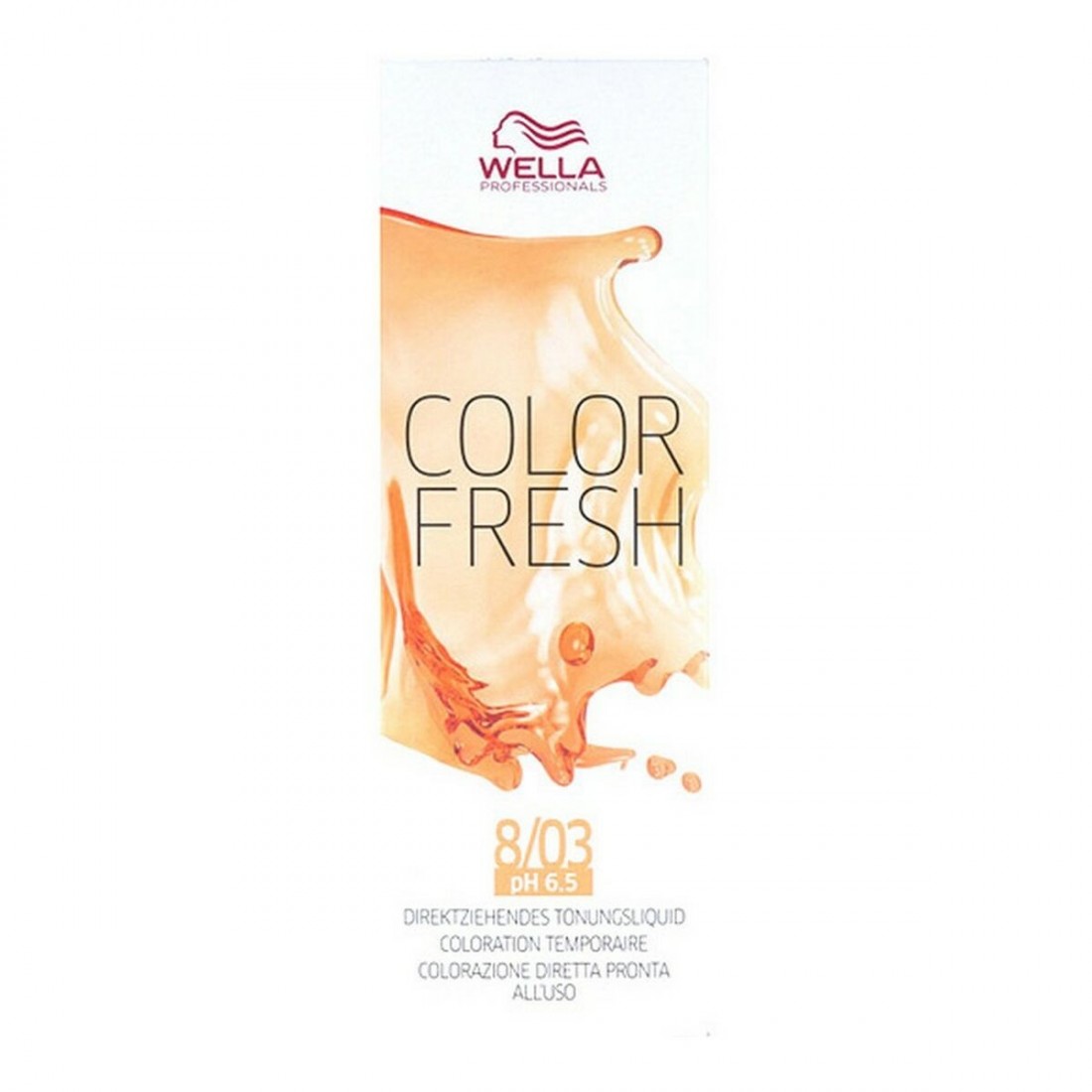 Pusiau permanentinis atspalvis Color Fresh Wella 10003221 Nº 8/03 (75 ml)