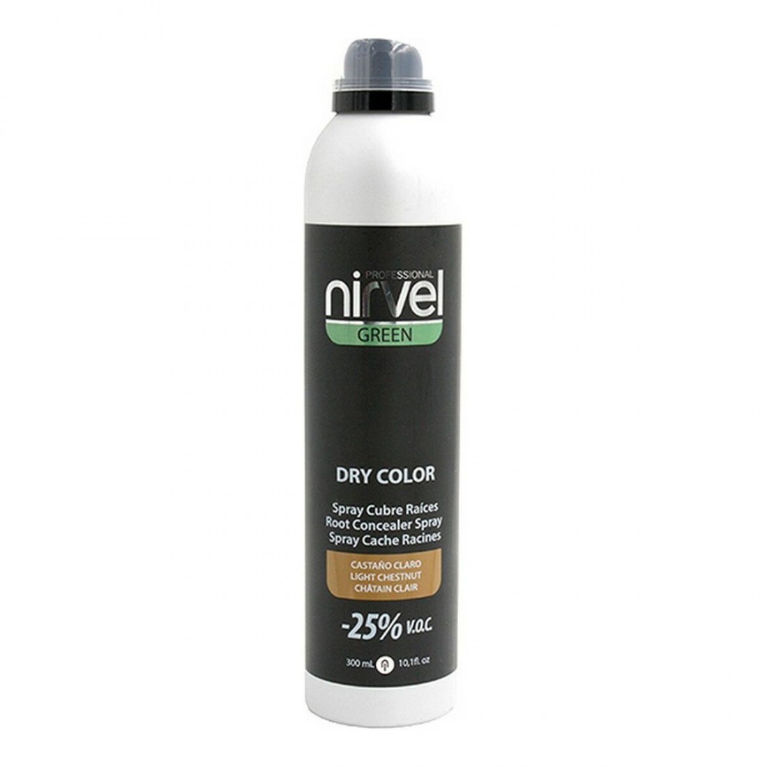 Purškiklis nuo žilų plaukų Green Dry Color Nirvel Green Dry Šveisiai ruda (300 ml)