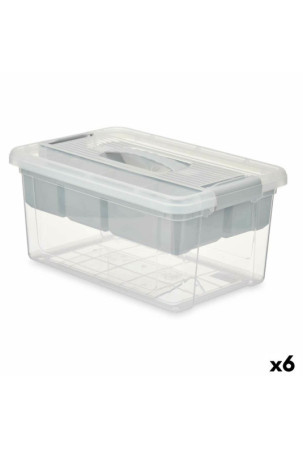 Universali dėžė Pilka Skaidrus Plastmasinis 9 L 35,5 x 17 x 23,5 cm (6 vnt.)