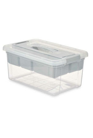 Universali dėžė Pilka Skaidrus Plastmasinis 9 L 35,5 x 17 x 23,5 cm (6 vnt.)