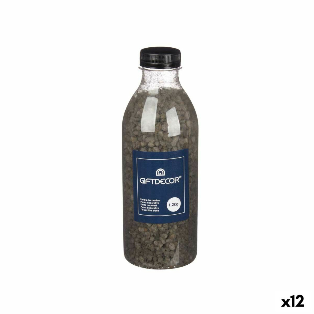 Dekoratyviniai akmenys Marmurą Juoda 1,2 kg (12 vnt.)