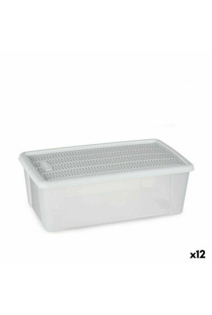 Sandėliavimo dėžutė su dangteliu Stefanplast Elegance Balta Plastmasinis 5 L 19,5 x 11,5 x 33 cm (12 vnt.)