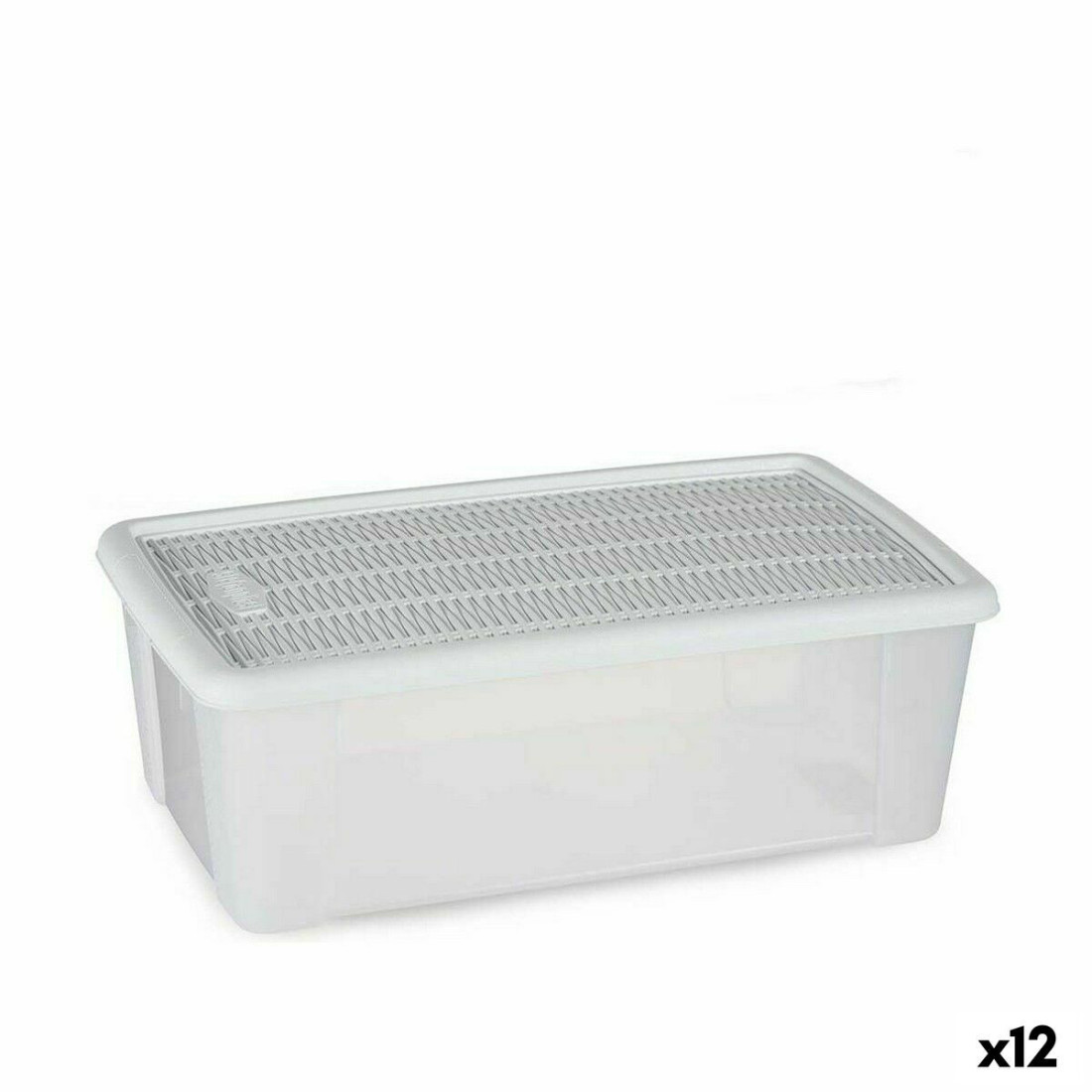 Sandėliavimo dėžutė su dangteliu Stefanplast Elegance Balta Plastmasinis 5 L 19,5 x 11,5 x 33 cm (12 vnt.)