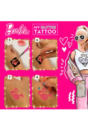 Laikinosios Tatuiruotės Barbie My Glitter Tattoo Blizgučiai 20 Dalys