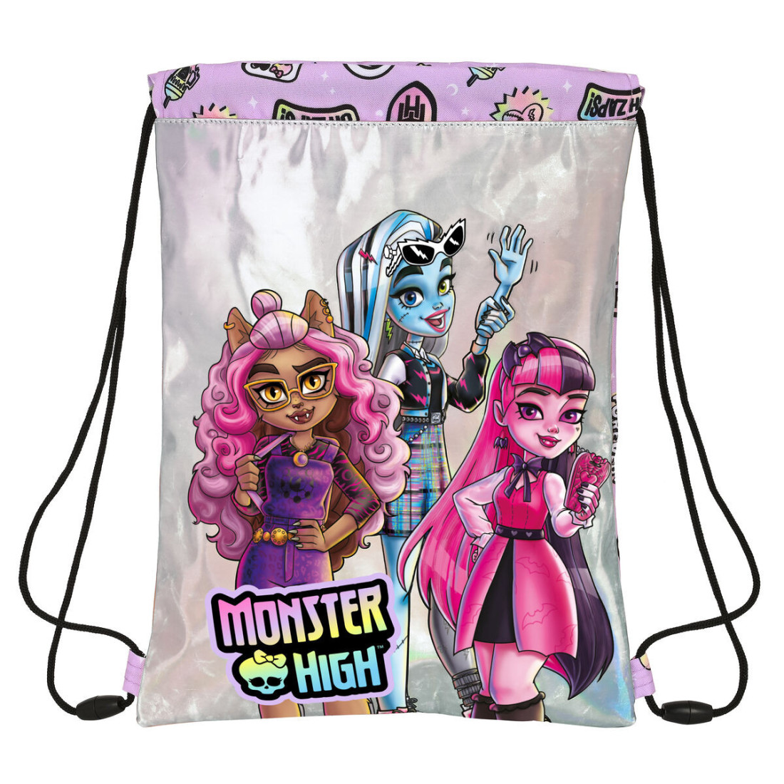 Kuprinė su virvutėmis Monster High Best boos Alyvinė