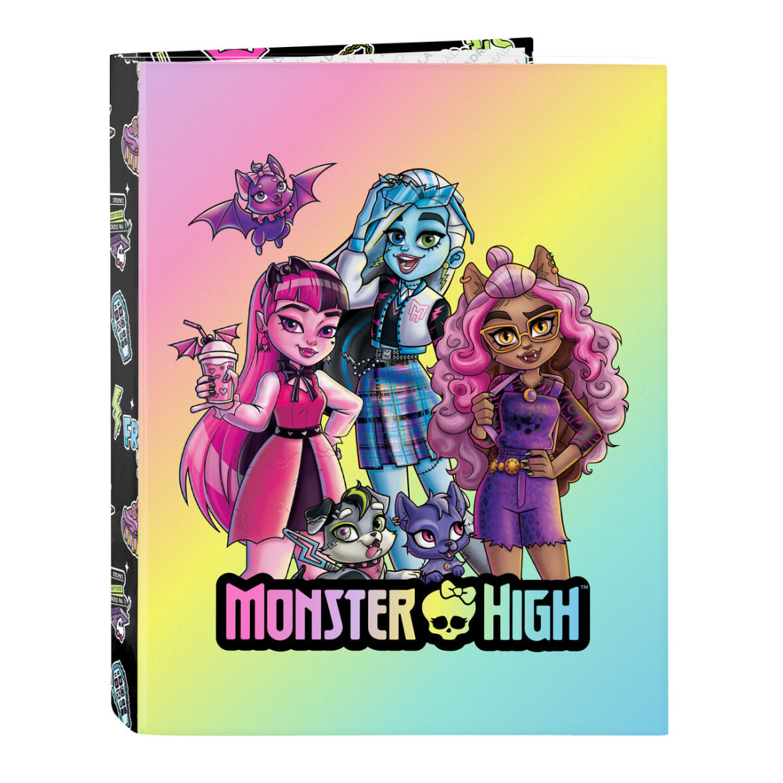 Žiedinis segtuvas Monster High Creep Juoda A4 26.5 x 33 x 4 cm