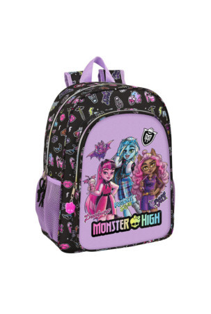 Mokyklinis krepšys Monster High Creep Juoda 33 x 42 x 14 cm