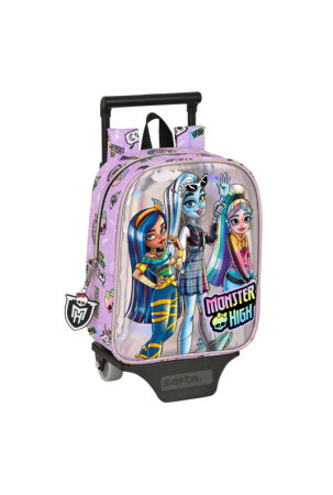 Mokyklinė kuprinė su ratukais Monster High Best boos Alyvinė 22 x 27 x 10 cm