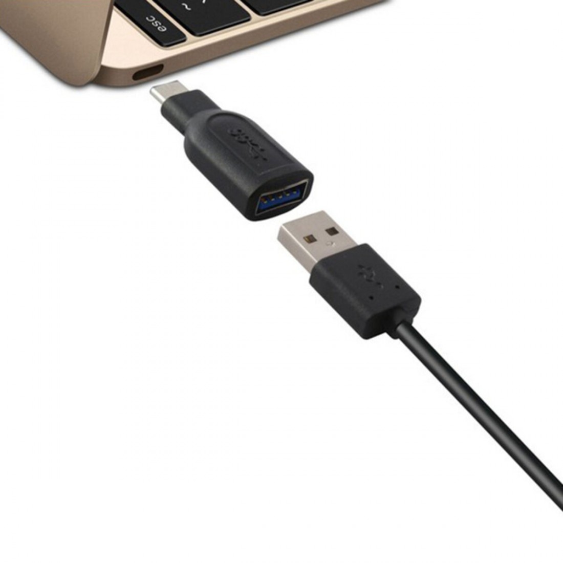 USB 3.0 – USB-C 3.1 adapteris Juoda