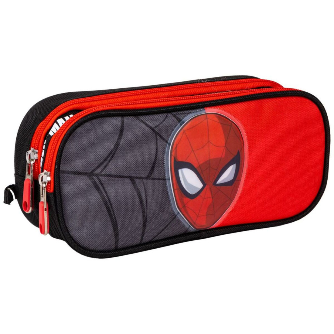 Dvigubas penalas Spider-Man Juoda 22,5 x 8 x 10 cm