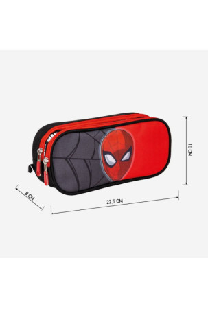 Dvigubas penalas Spider-Man Juoda 22,5 x 8 x 10 cm