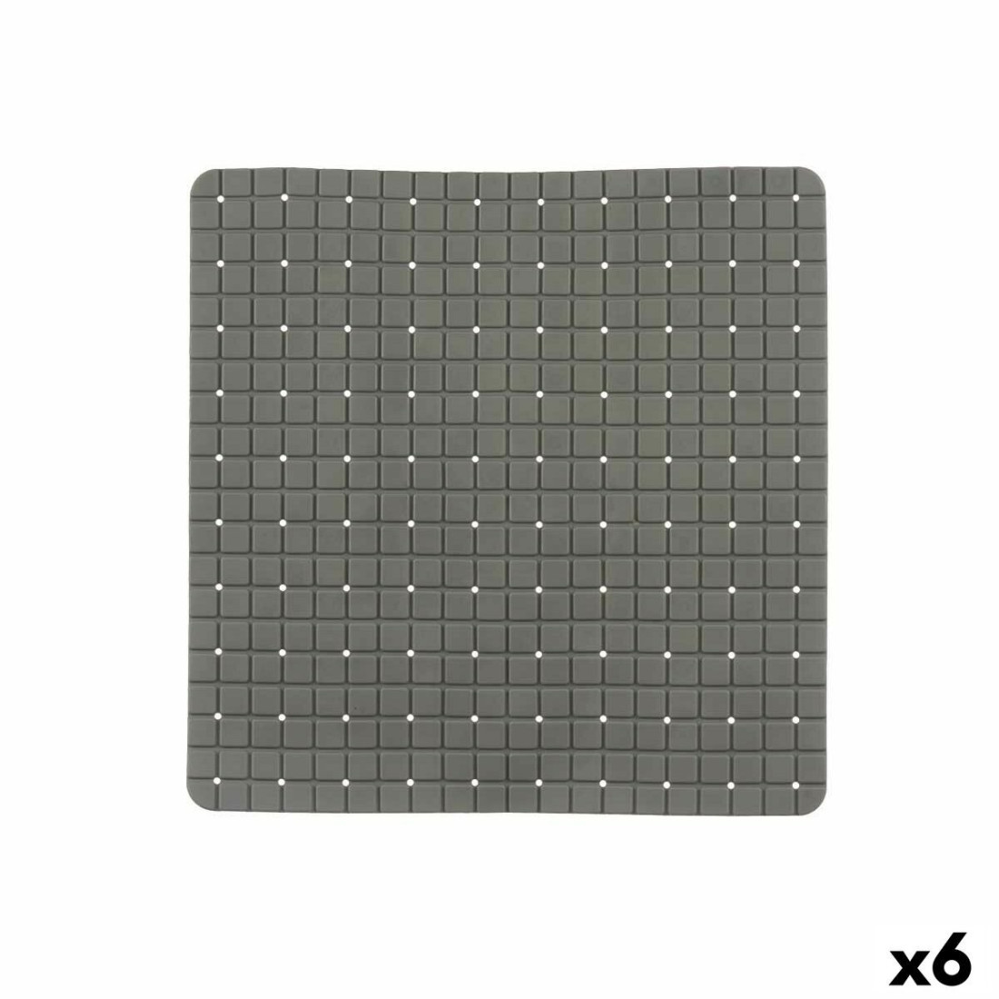 Neslidžios dušo kilimėlis Rėmeliai Pilka PVC 50,3 x 50,3 x 0,7 cm (6 vnt.)