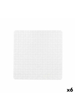 Neslidžios dušo kilimėlis Rėmeliai Balta PVC 50,3 x 50,3 x 0,7 cm (6 vnt.)