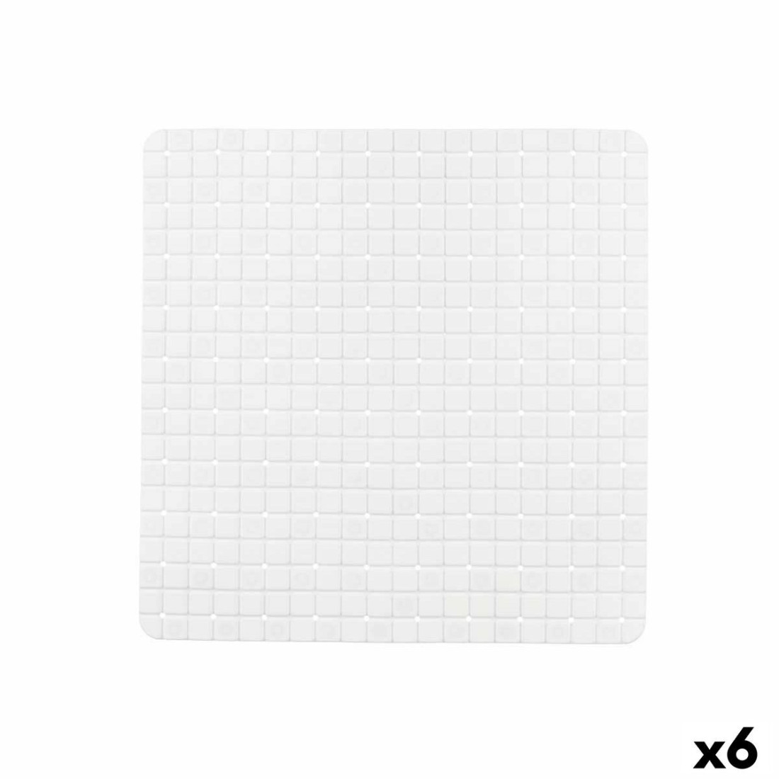 Neslidžios dušo kilimėlis Rėmeliai Balta PVC 50,3 x 50,3 x 0,7 cm (6 vnt.)