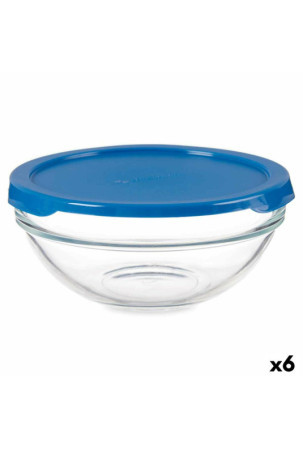 Apvali pietų dėžutė su dangteliu Chefs Mėlyna 595 ml 14 x 6,3 x 14 cm (6 vnt.)