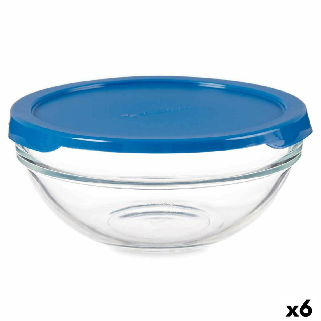 Apvali pietų dėžutė su dangteliu Chefs Mėlyna 595 ml 14 x 6,3 x 14 cm (6 vnt.)