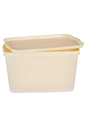 Sandėliavimo dėžutė su dangteliu Kreminė Plastmasinis 24 L 29,3 x 24,5 x 45 cm (6 vnt.)