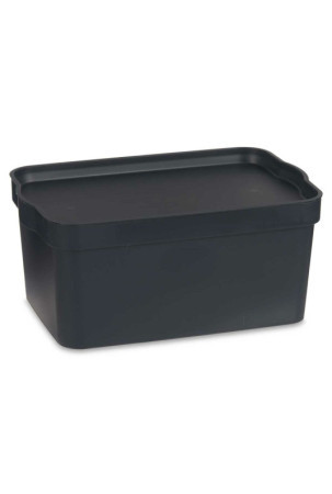 Sandėliavimo dėžutė su dangteliu Antracito Plastmasinis 7,5 L 21 x 14,2 x 32 cm (12 vnt.)