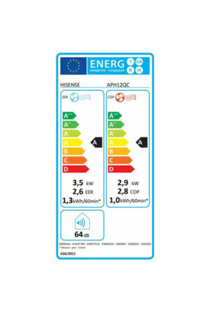 Nešiojamas oro kondicionierius Hisense APC12QC Balta A