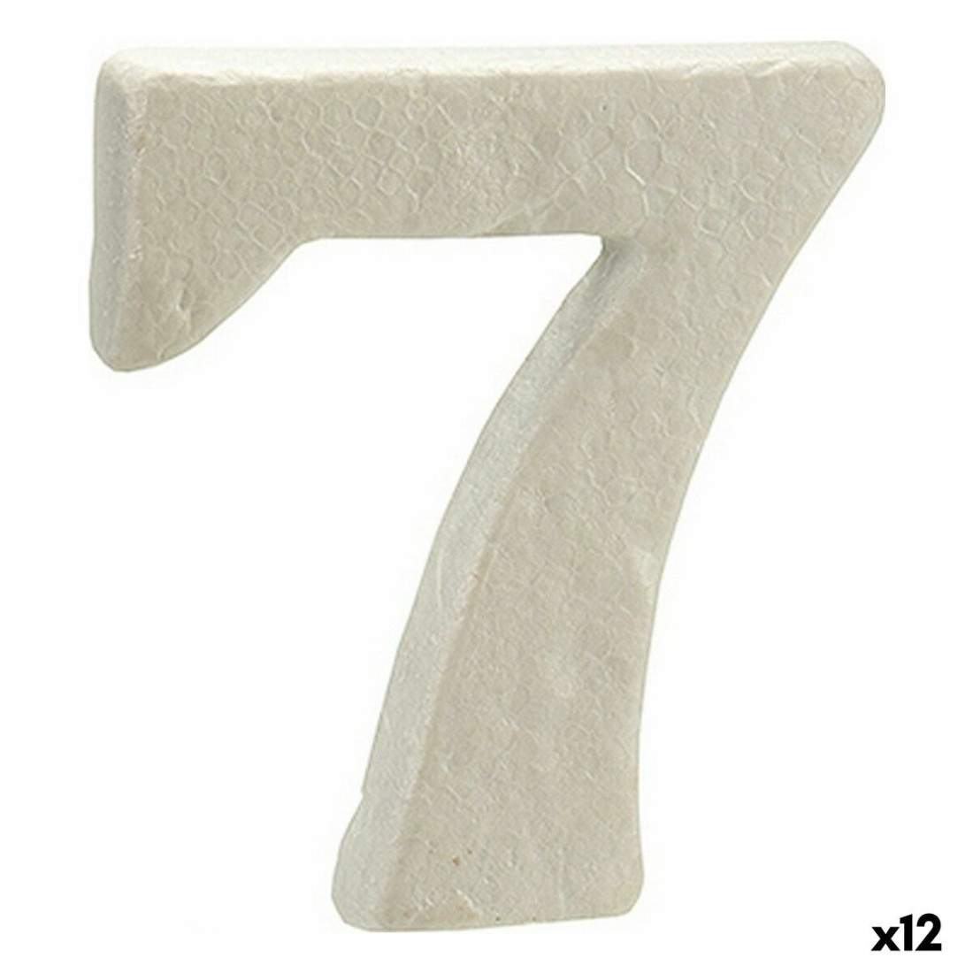 Numeriai 7 Balta polistirenas 2 x 15 x 10 cm (12 vnt.)