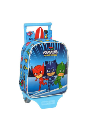 Mokyklinė kuprinė su ratukais PJ Masks Mėlyna 22 x 27 x 10 cm