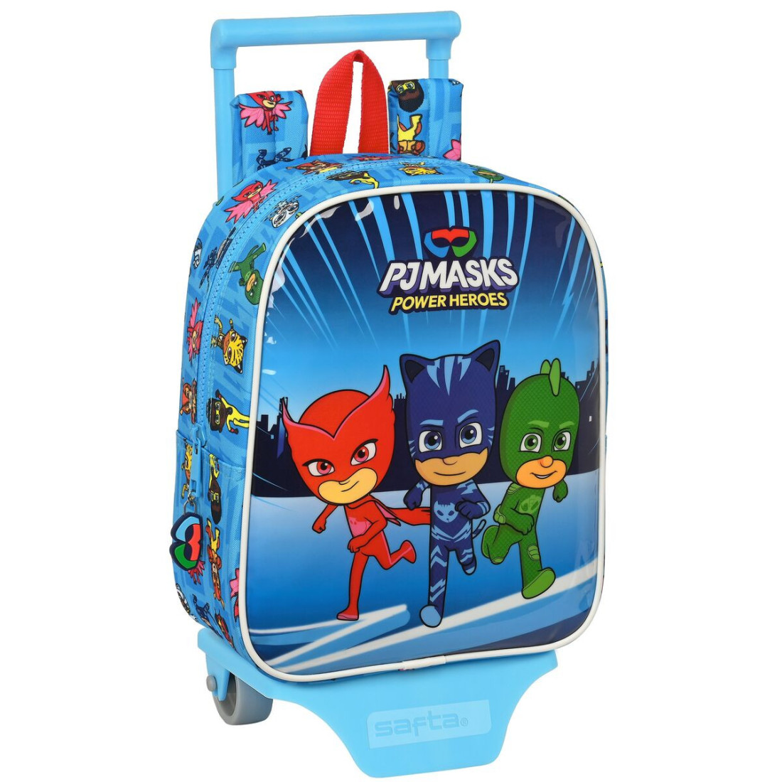 Mokyklinė kuprinė su ratukais PJ Masks Mėlyna 22 x 27 x 10 cm