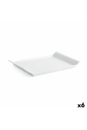 Užkandžių dėklas Quid Gastro Fresh 26 x 18 cm Keramikinis Balta (6 vnt.)