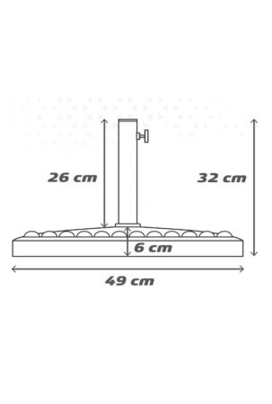 Paplūdimio skėčio pagrindas Aktive 49 x 32 x 49 cm Plienas Polirezinas