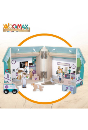 Playset Woomax Veterinaras 9 Dalys 4 vnt. 19 x 18 x 19 cm