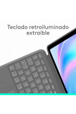 Planšetės dėklas Logitech iPad Air 2024 Pilka Ispaniška Qwerty QWERTY