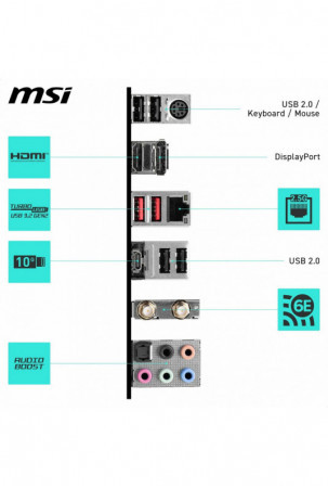 Pagrindinė plokštė MSI 007D98-043R LGA 1700 Intel B760