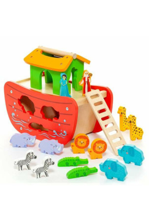 Playset Moltó Noah's ark Medžio 17 Dalys