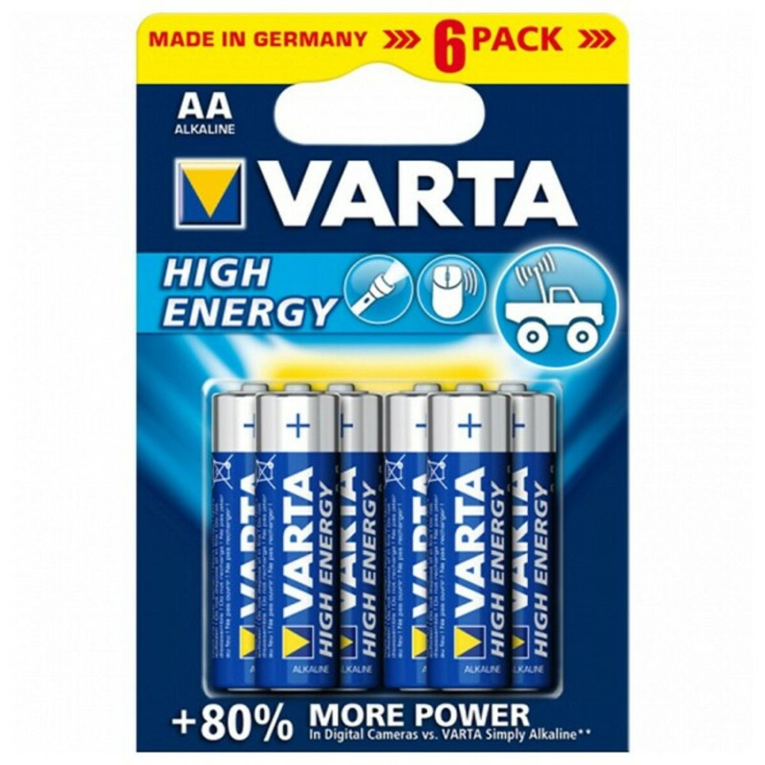 Šarminė baterija Varta 4906121446 AA High Energy 1.5 V (6 Dalys)