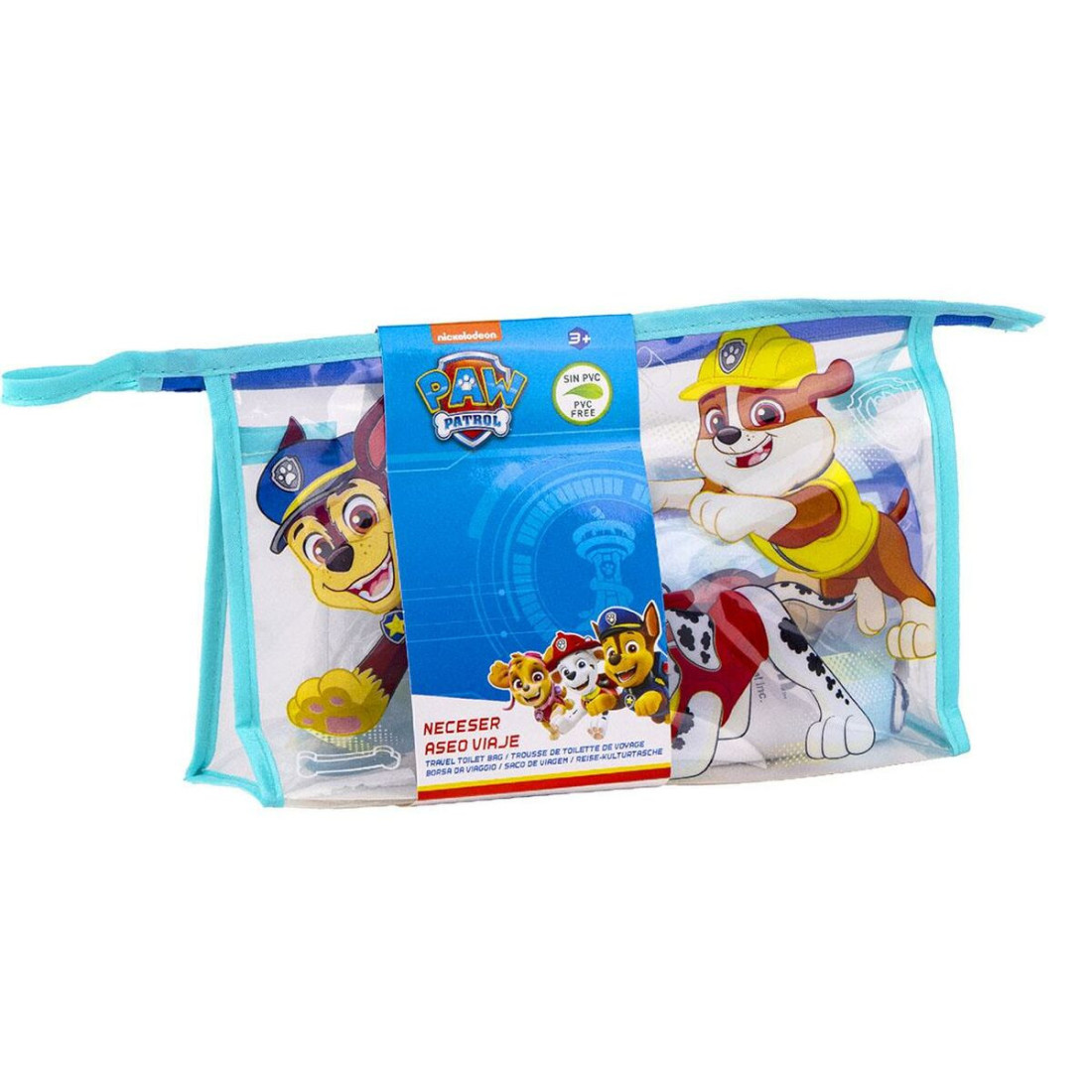 Vaikų tualeto reikmenų rinkinys kelionei The Paw Patrol 4 Dalys Šviesiai mėlyna