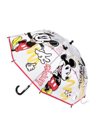 Skėtis Mickey Mouse Skaidrus Ø 71 cm Raudona